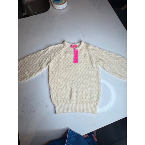 Lilly Pulitzer New Corabelle Knit Sweater Coconut Honeycomb Size XX-Small - Picture 9 of 14